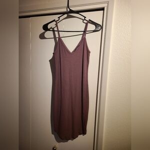 Express Dusty Purple Ribbed Cotton